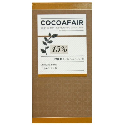 CocoaFair 45% Milk Chocolate with Hazelnuts