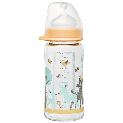 Nip Glass Wide-Neck Bottle Yellow 240 ml