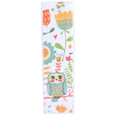 Growing Paper Bookmark - Owl & Flowers