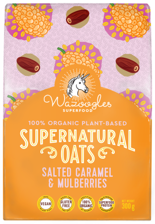 Wazoogles Supernatural Oats - Salted Caramel & Mulberries - 300g