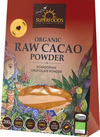 Soaring Free Superfoods Raw Organic Cacao Powder 