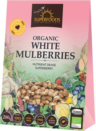 Soaring Free Superfoods Organic White Mulberries 