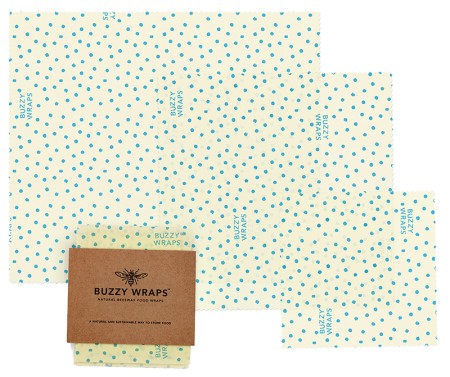 Buzzy Wraps Beeswax Wraps Gift Set - Blue Dot 