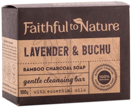 Faithful to Nature Bamboo Charcoal Soap - Lavender & Buchu