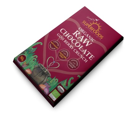 Soaring Free Superfoods Organic Goji Berry Crunch Raw Chocolate