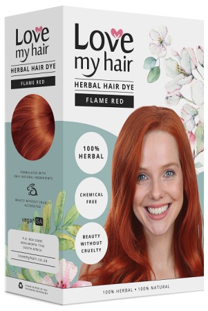 Love My Hair 100% Herbal Hair Dye - Flame Red
