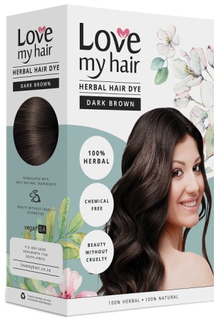 Love My Hair 100% Herbal Hair Dye - Dark Brown