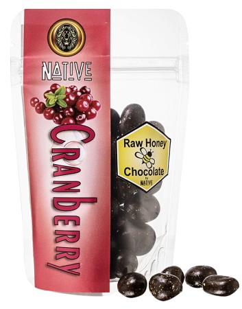 Native Raw Honey Chocolate-Coated Cranberries 