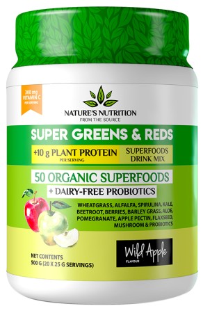 Nature's Nutrition Super Greens & Reds & Protein Apple
