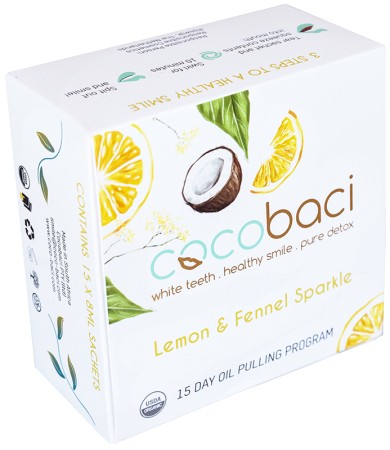 CocoBaci 15 Day Oil Pulling Program - Lemon & Fennel Sparkle