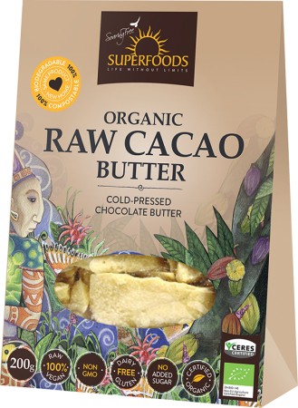 Soaring Free Superfoods Raw Organic Cacao Butter 