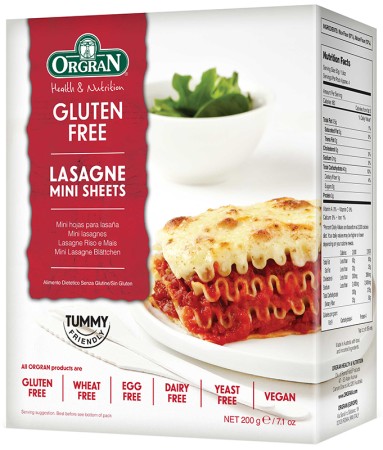 Orgran Rice & Corn Mini Lasagne Sheets