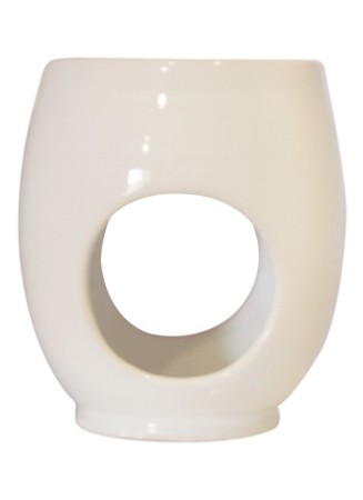Indalo White Egg-Shaped Ceramic Burner