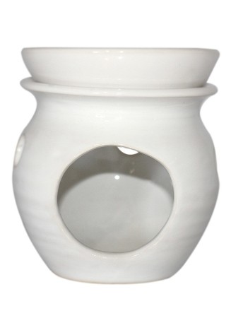 Indalo Glazed White 2-Piece Ceramic Burner