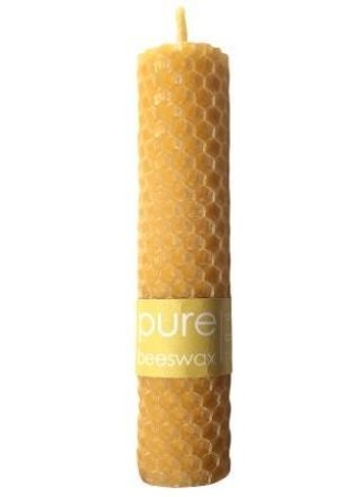 With Love Pure Beeswax 11cm Rolled Pillar Candle