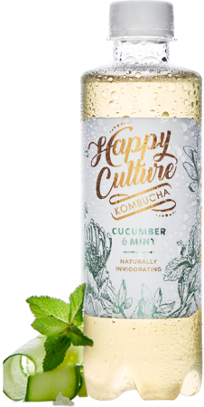 Happy Culture Cucumber & Mint Kombucha 340ml