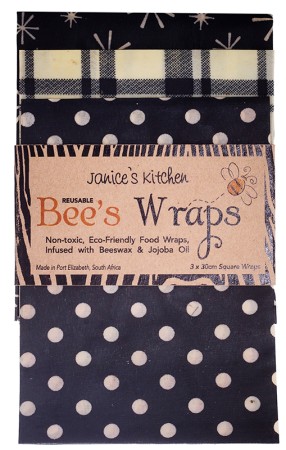 Janice’s Kitchen Bee’s Wraps - Black