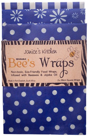 Janice’s Kitchen Bee’s Wraps - Blue