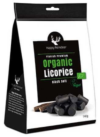 Happy Reindeer Organic Black Soft Licorice