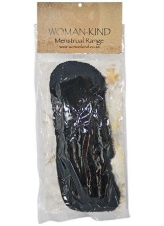 Woman-Kind Reusable Black Fabric Pads Pack of 2 (Large)