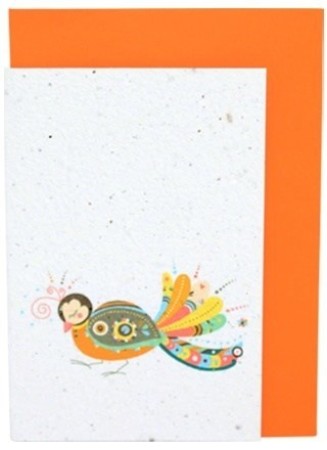 Growing Paper Card - Colourful Bird